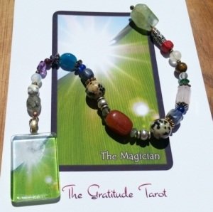 The Magician Gratitude Tarot Pendulum, custom and intuitively made by Butterfly Shaman Teresa Deak