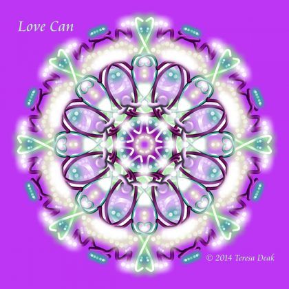 Soul Mandala: Love Can written in Kaleidoscope Wands.