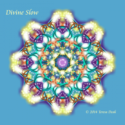 Embracing the Divine Slow with a soul mandala. Take a moment to sink into its image to let its essence fill you.