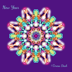To welcome the new year, a New Year Essence Mandala filled with all of the bright and powerful potential it carries for us and our hearts.