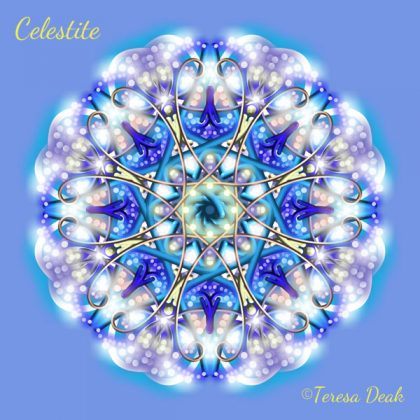 The essence of celestite as a sliding puzzle.