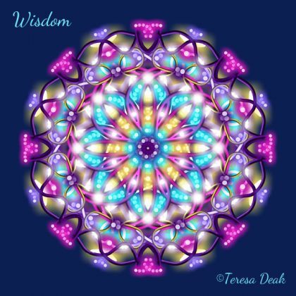 On the left, in dark blue, is the Essence Mandala of Wisdom. How are you making room for Wisdom this beautiful week?