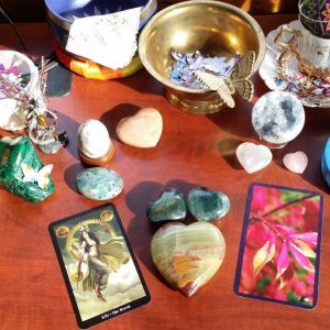 A gathering of spiritual helpers and butterflies - bringers of ease.