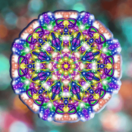 K's Namesake Essence Mandala layered with shimmers of Peacock Ore.