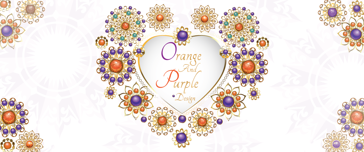 Orange and Purple signage and designage by Teresa Deak